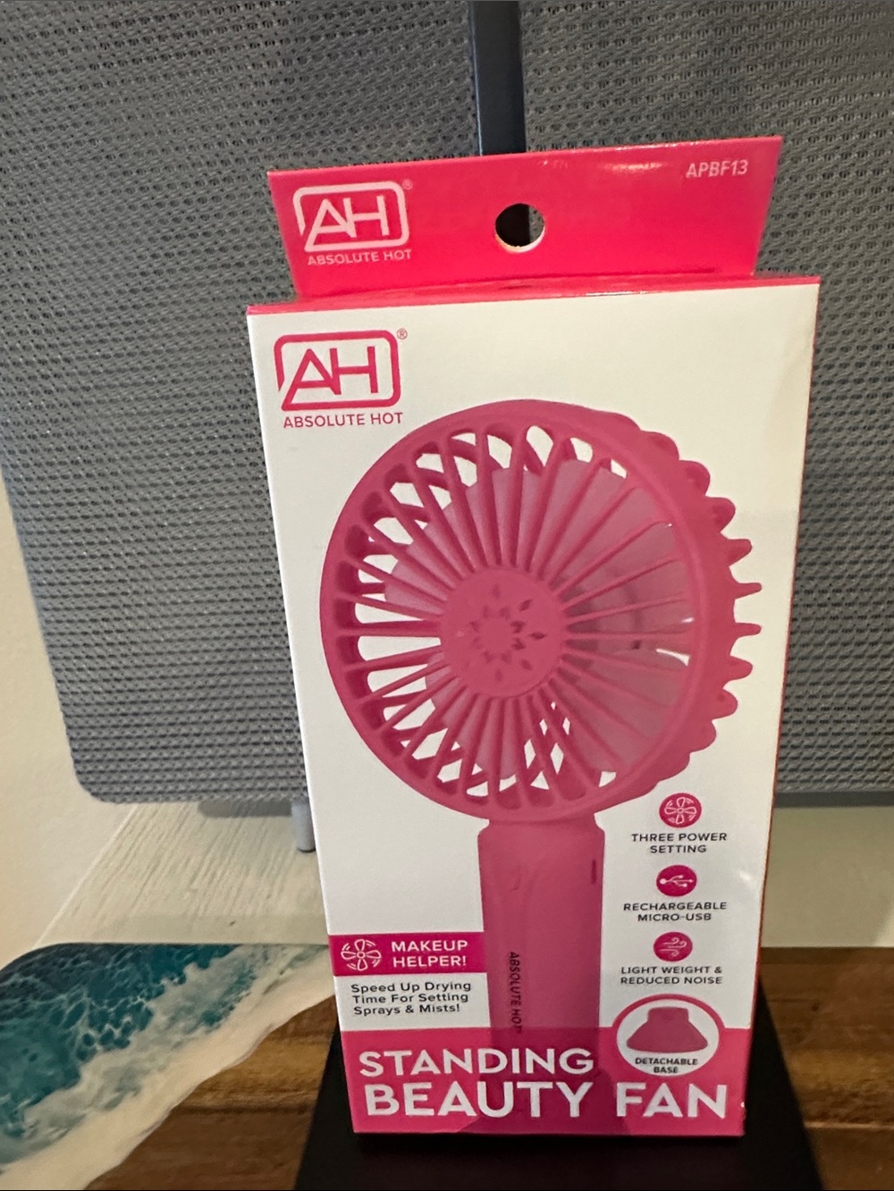 Pink Standing Beauty Fan - Portable Home Accent